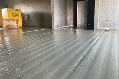 Gulvlægning på Nicolinehus med Velosit CW111